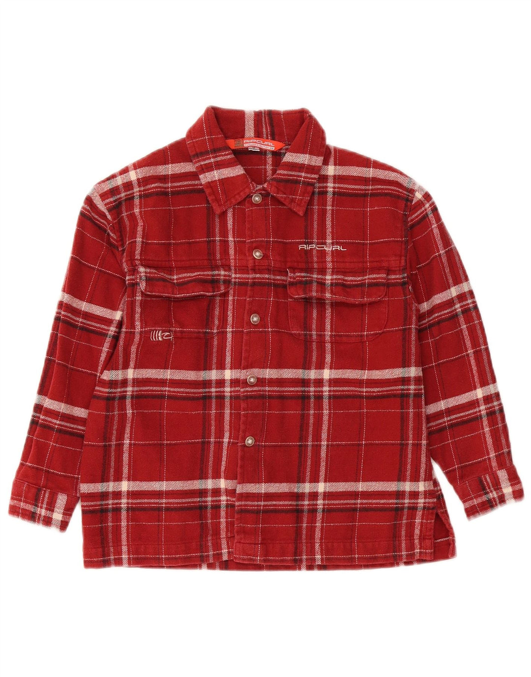 RIP CURL Boys Flannel Shirt 5-6 Years Red Check