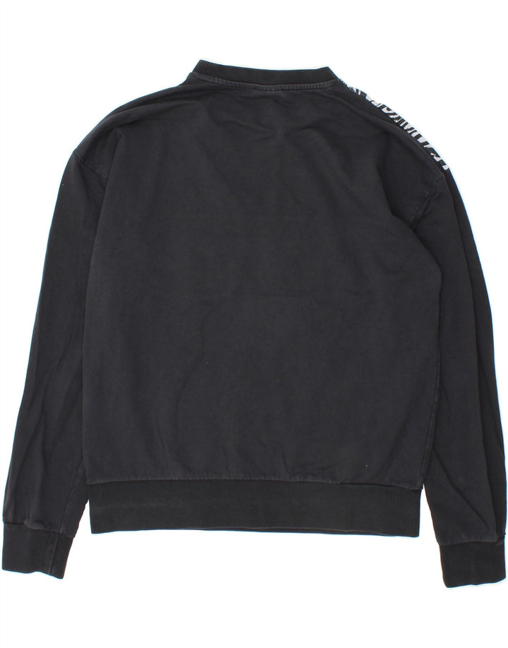 FILA Womens Sweatshirt Jumper UK 14 Medium Black Colourblock Cotton Vintage Fila and Second-Hand Fila from Messina Hembry 