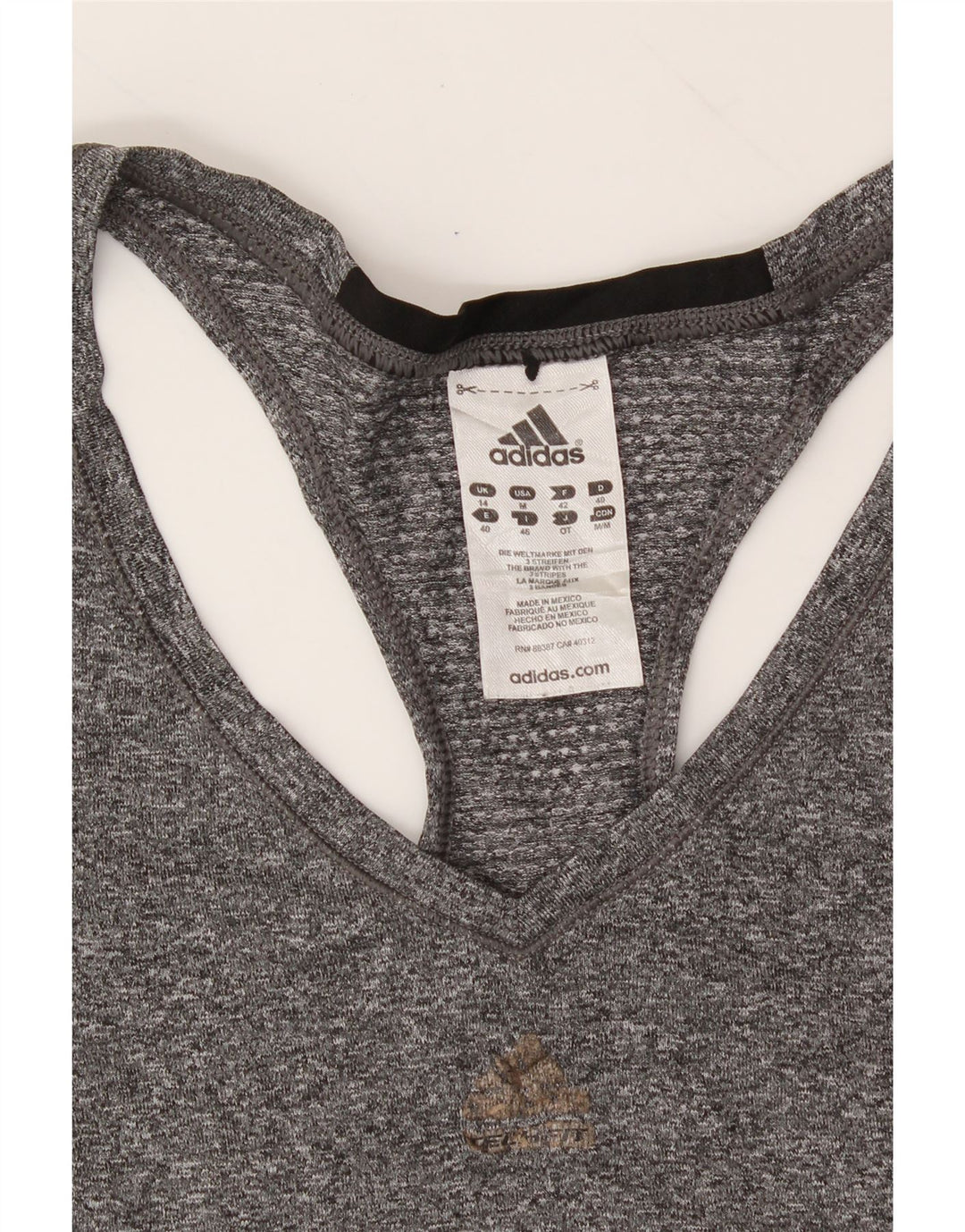 ADIDAS Womens Climacool Vest Top UK 14 Medium Grey Polyester Vintage Adidas and Second-Hand Adidas from Messina Hembry 