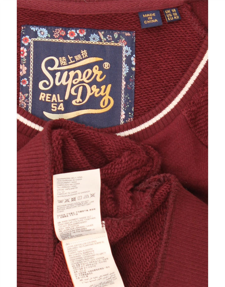 Superdry Ženska prekomjerna majica s grafičkim motivima UK 14 Velika kestenjasta