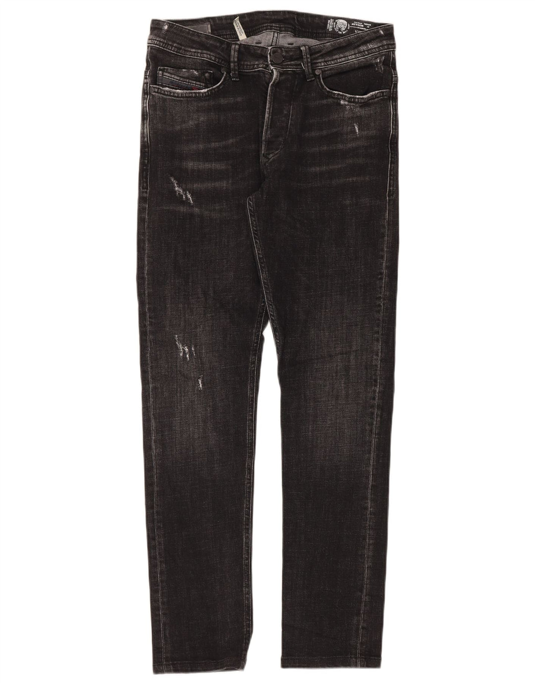 Diesel muške uske traperice s oštećenjem W33 L30 crni pamuk