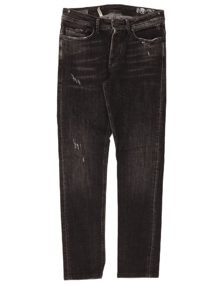 Diesel muške uske traperice s oštećenjem W33 L30 crni pamuk