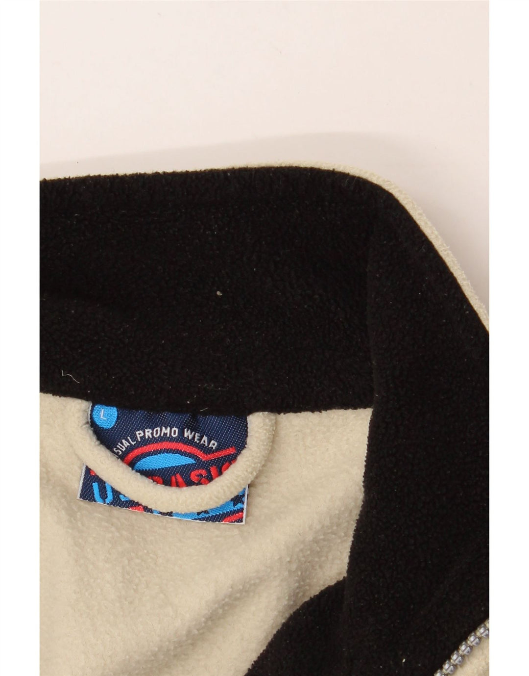 VINTAGE Mens Fleece Jacket UK 40 Large Beige Polyester Vintage Vintage and Second-Hand Vintage from Messina Hembry 