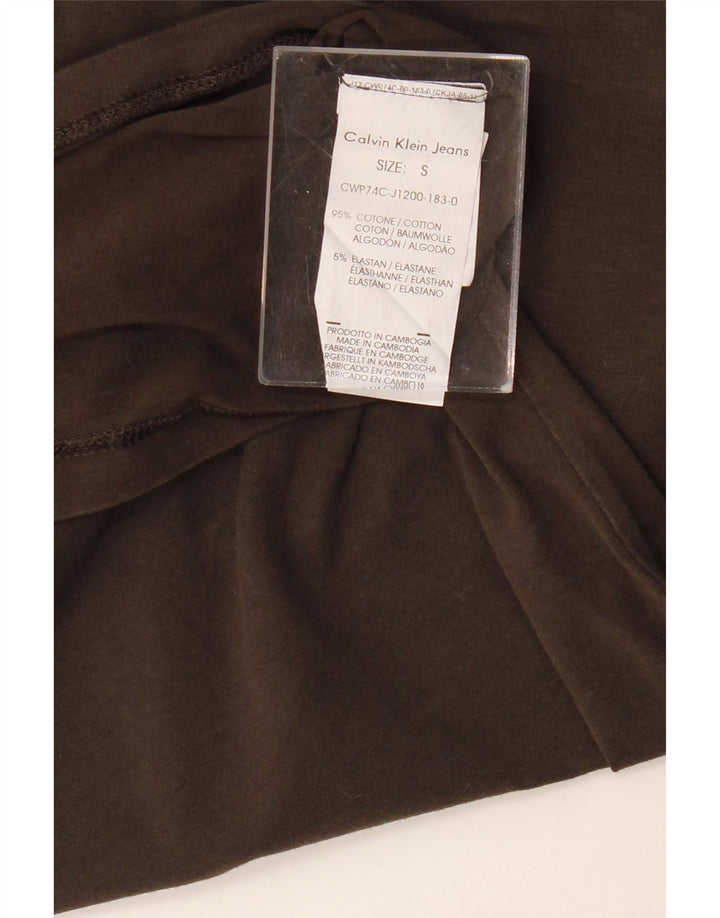 CALVIN KLEIN JEANS Ženska majica kratkih rukava UK 10 Small Brown Cotton