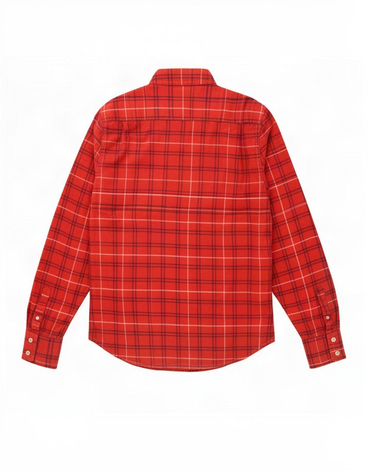 Superdry muška flanelska košulja, veliki crveni karirani pamuk