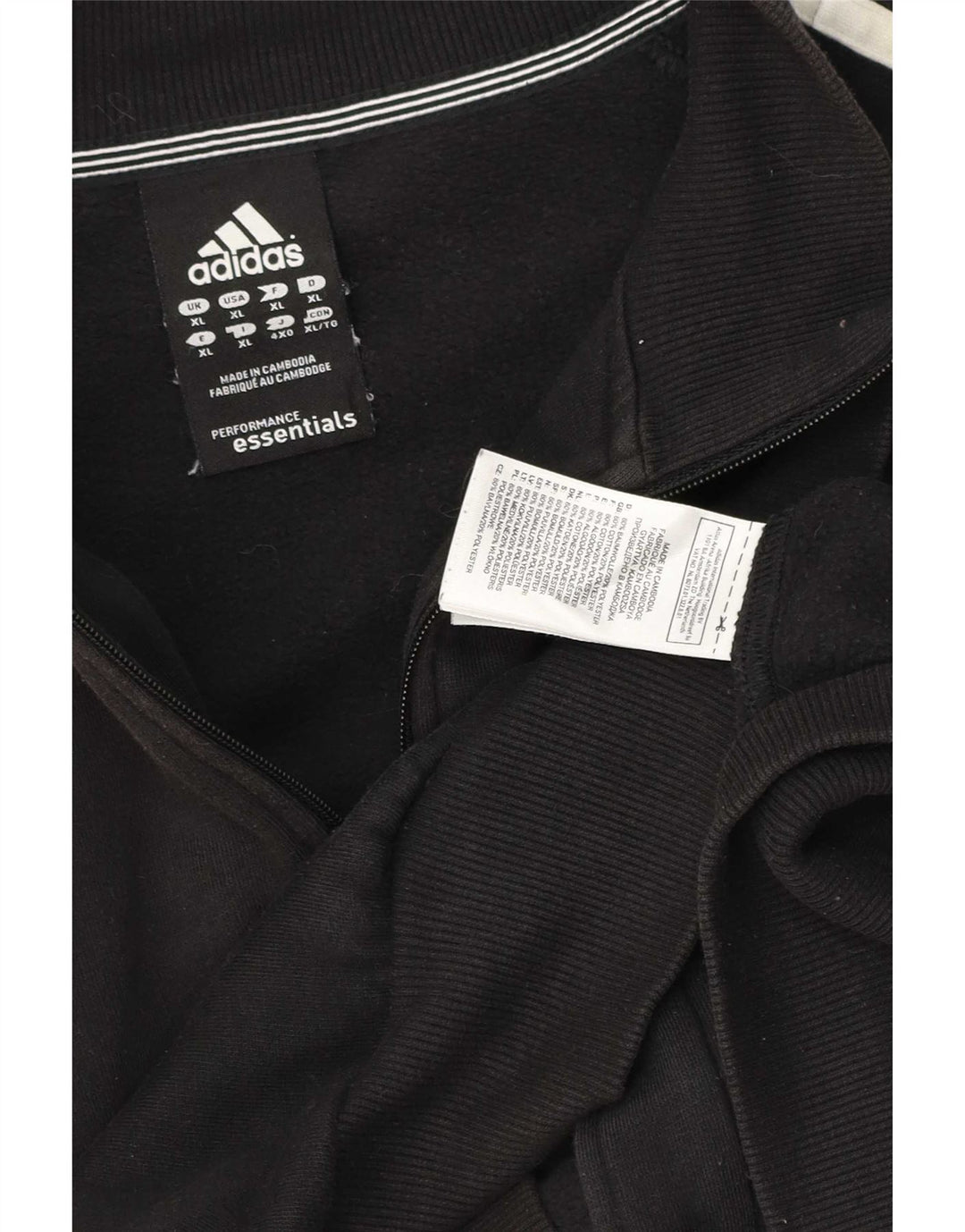 Adidas muška trenirka gornja jakna XL crni pamuk