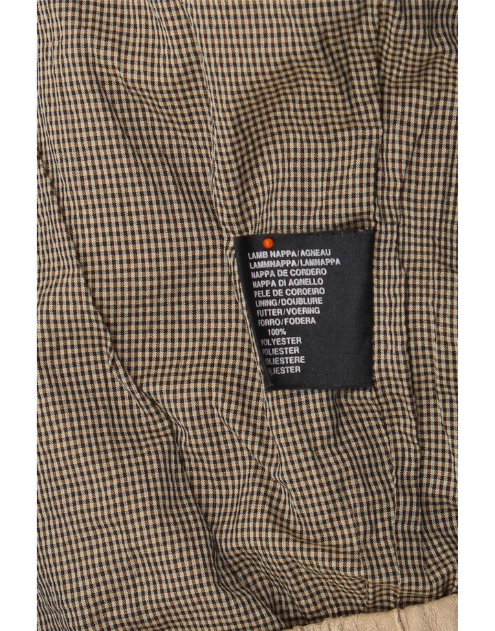 Vintage muška kožna jakna UK 42 XL bež
