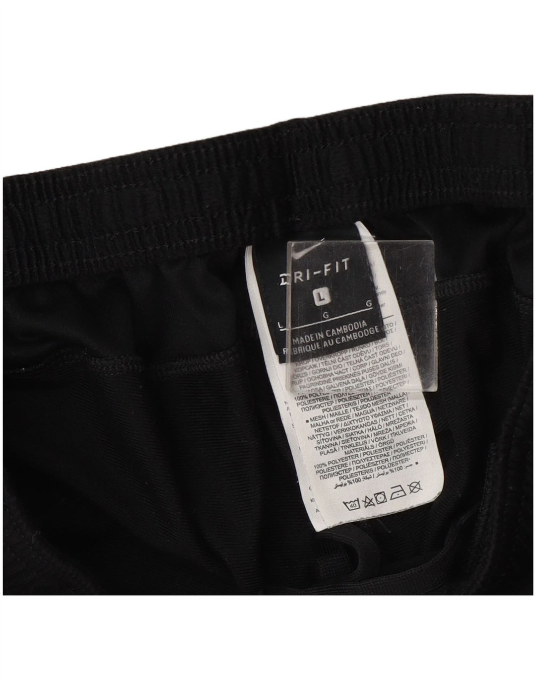 Nike Mens Dri Fit Tracksuit Trousers Large Black Colourblock Polyester