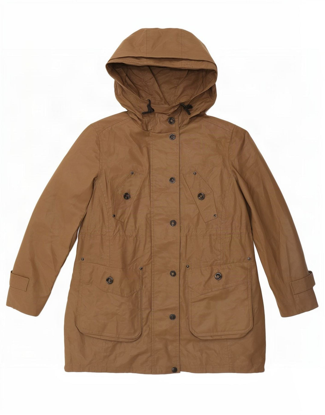 Massimo Dutti ženska parka jakna s kapuljačom UK 12 srednje bež pamuk