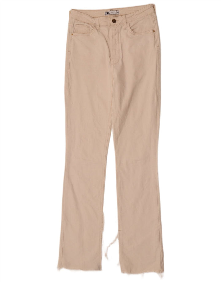 Ženske traperice Zara Bootcut EU 38 male W28 L32 smeđe bijele