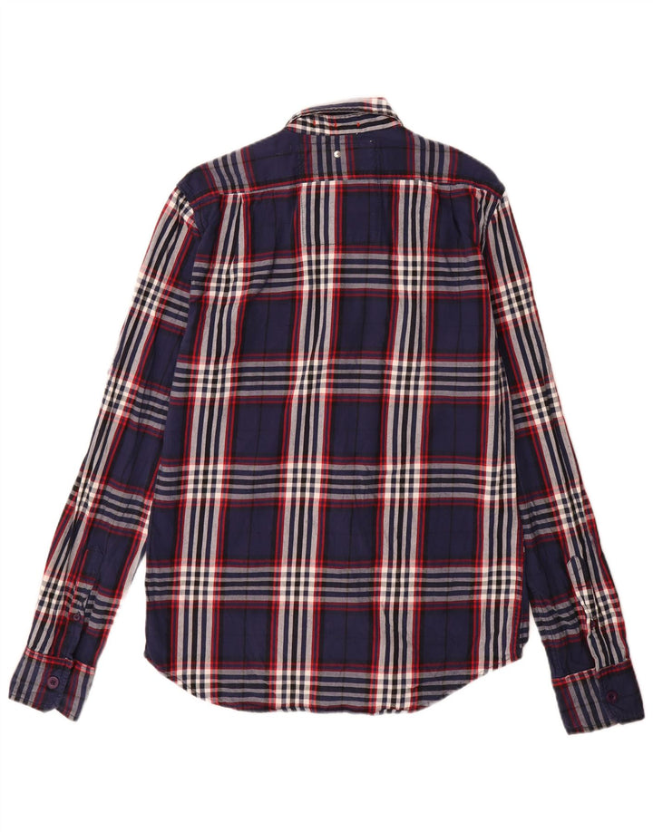 Superdry muška flanelska košulja, veliki tamnoplavi karirani pamuk