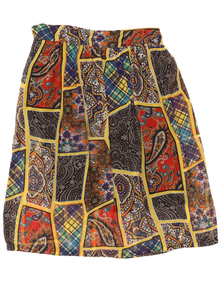 Vintage ženska suknja A-kroja W38 XL Raznobojni patchwork
