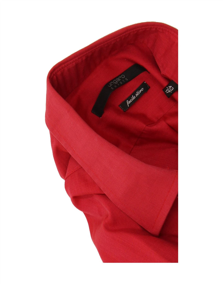 UNGARO Mens Shirt Size 43 17 XL Red Cotton Vintage Ungaro and Second-Hand Ungaro from Messina Hembry 