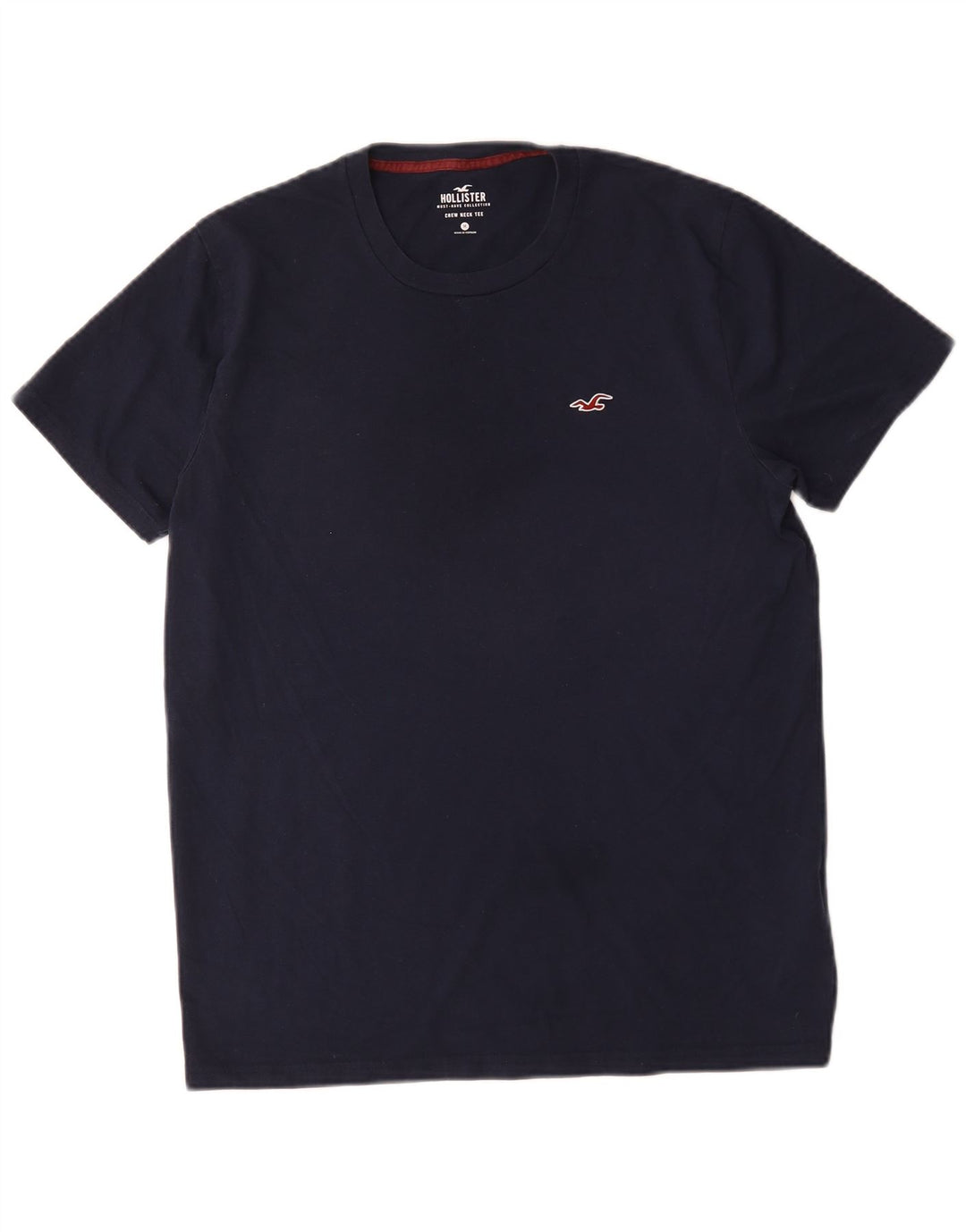 Hollister muška majica kratkih rukava srednje tamnoplavi pamuk