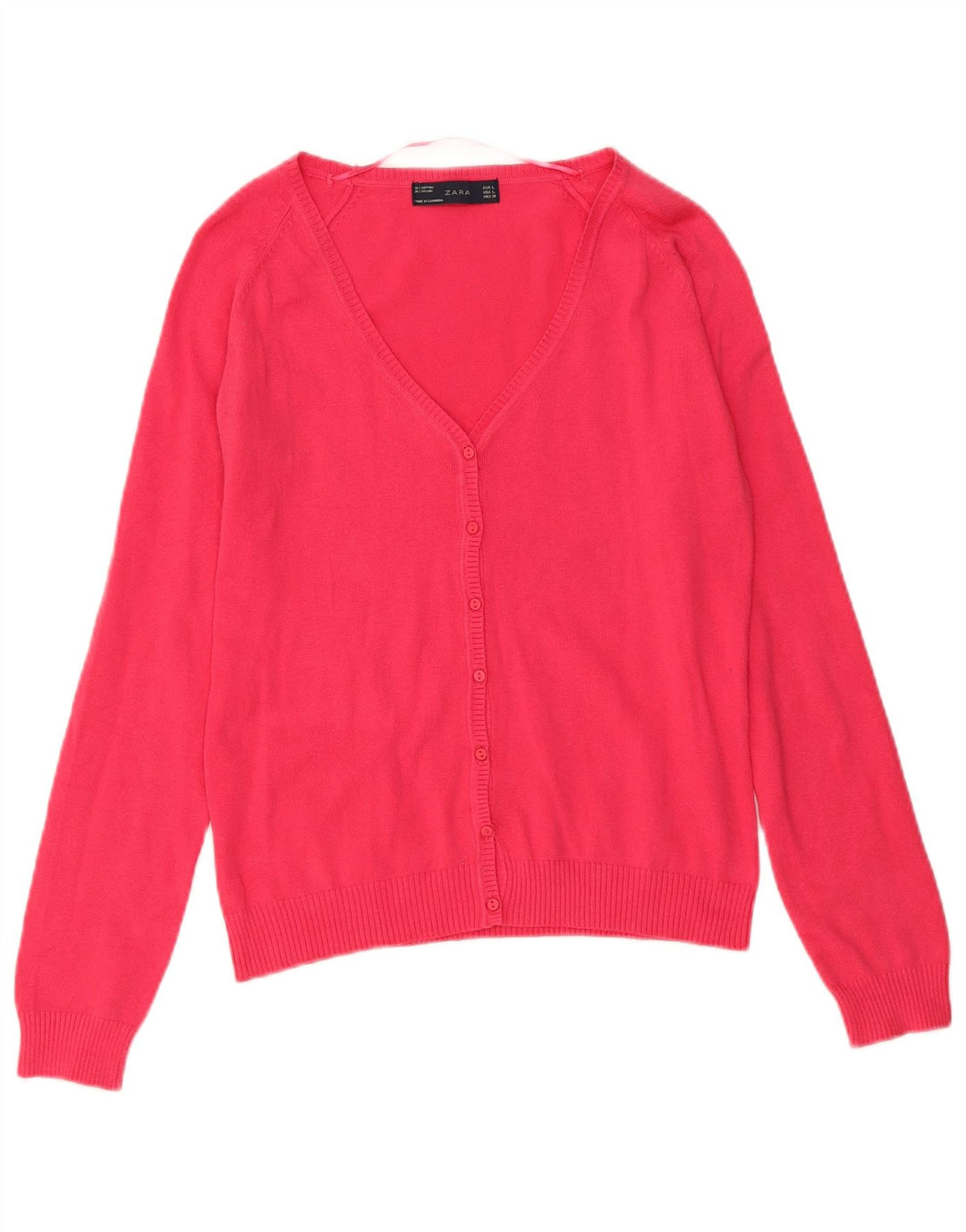 Zara ženski kardigan pulover UK 14 Large Pink