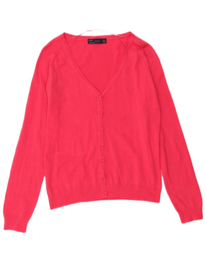 Zara ženski kardigan pulover UK 14 Large Pink