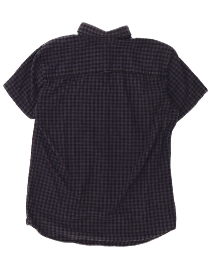 Jack & Jones muška majica standardnog kroja kratkih rukava Mala tamnoplava gingham majica