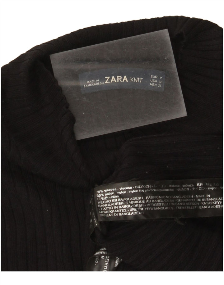 Zara ženska džemper haljina UK 12 Srednja crna viskoza