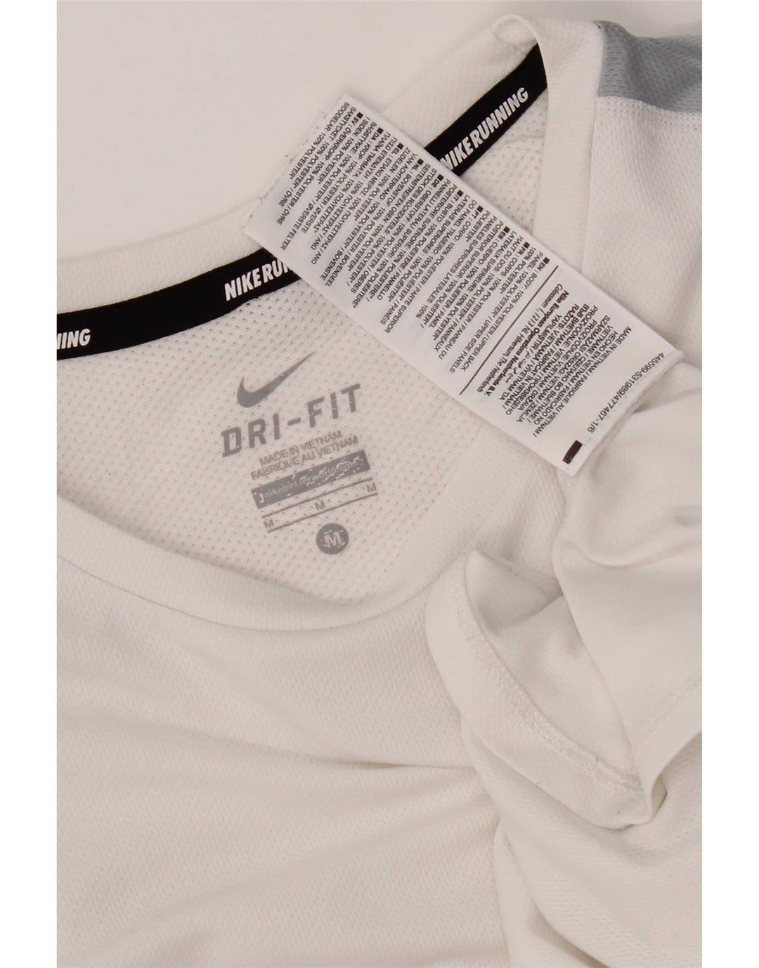 Nike Dri Fit T-Shirt Top srednje bijele boje od poliestera