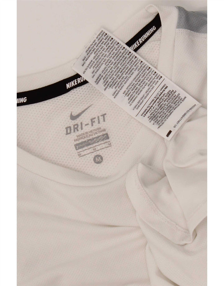 Nike Dri Fit T-Shirt Top srednje bijele boje od poliestera