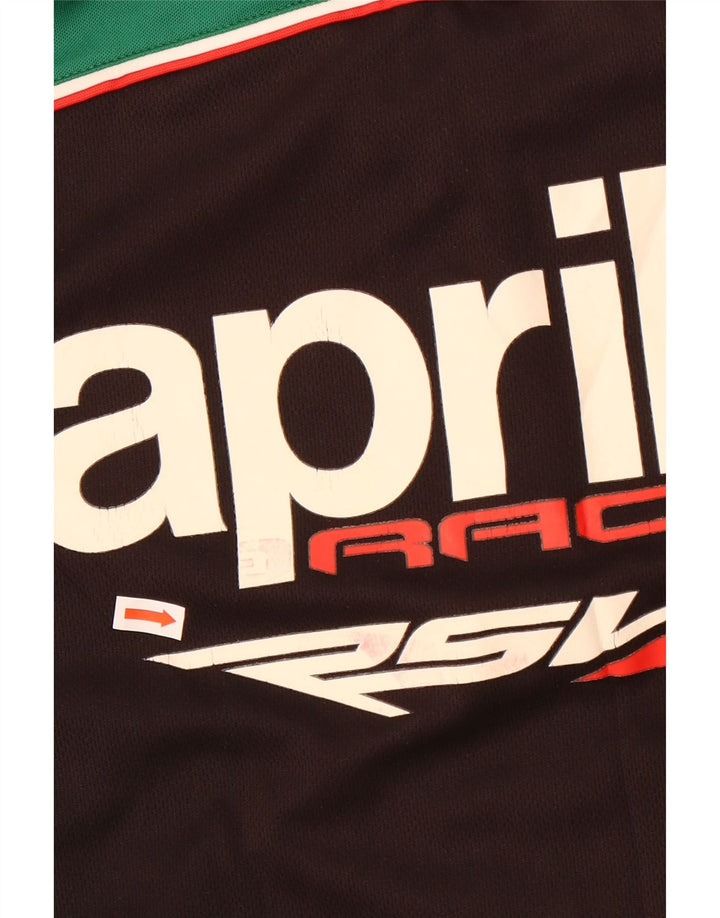 Aprilia muška grafička polo majica velika crna poliesterska boja