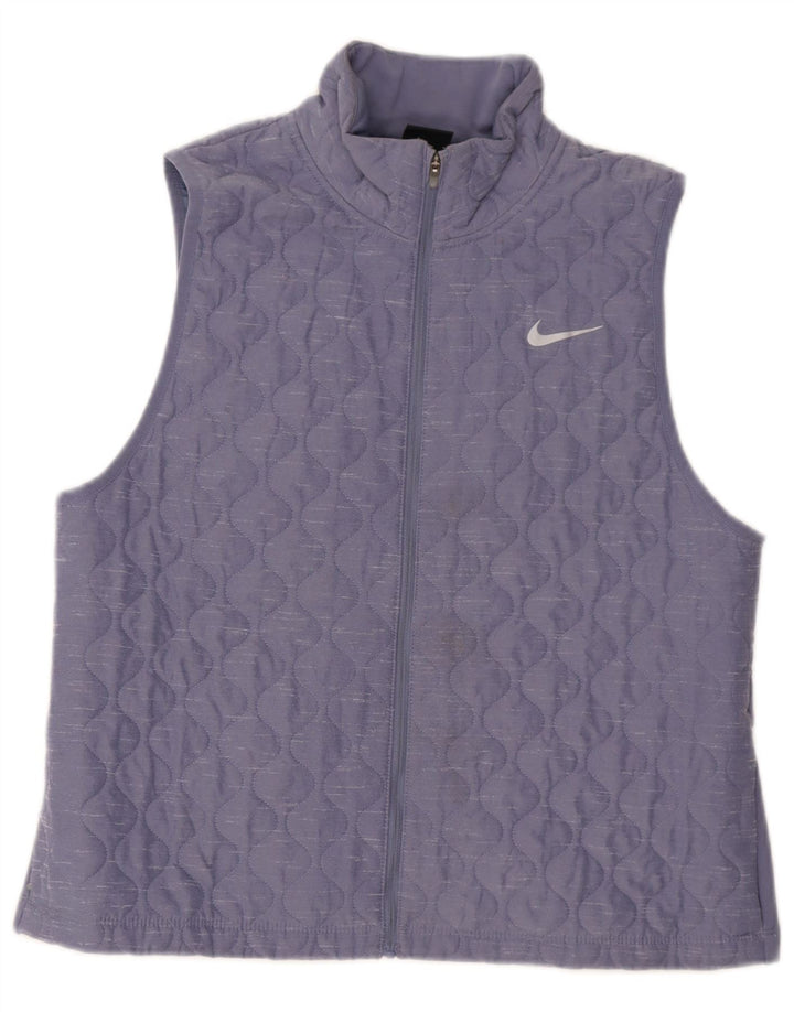Nike ženska prošivena jakna za trčanje UK 16 velika ljubičasta poliester