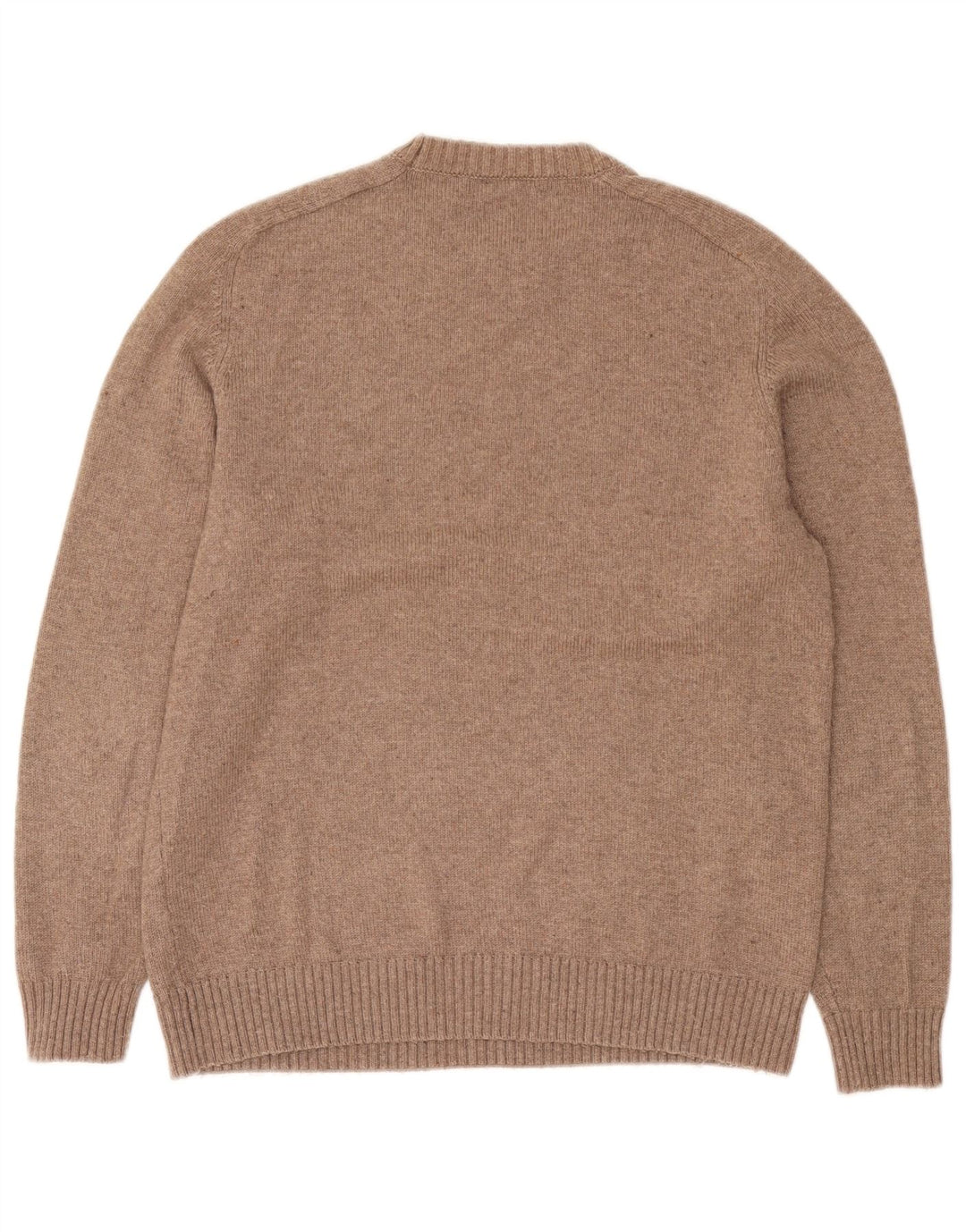 Zara muški džemper s okruglim izrezom srednje smeđeg poliestera