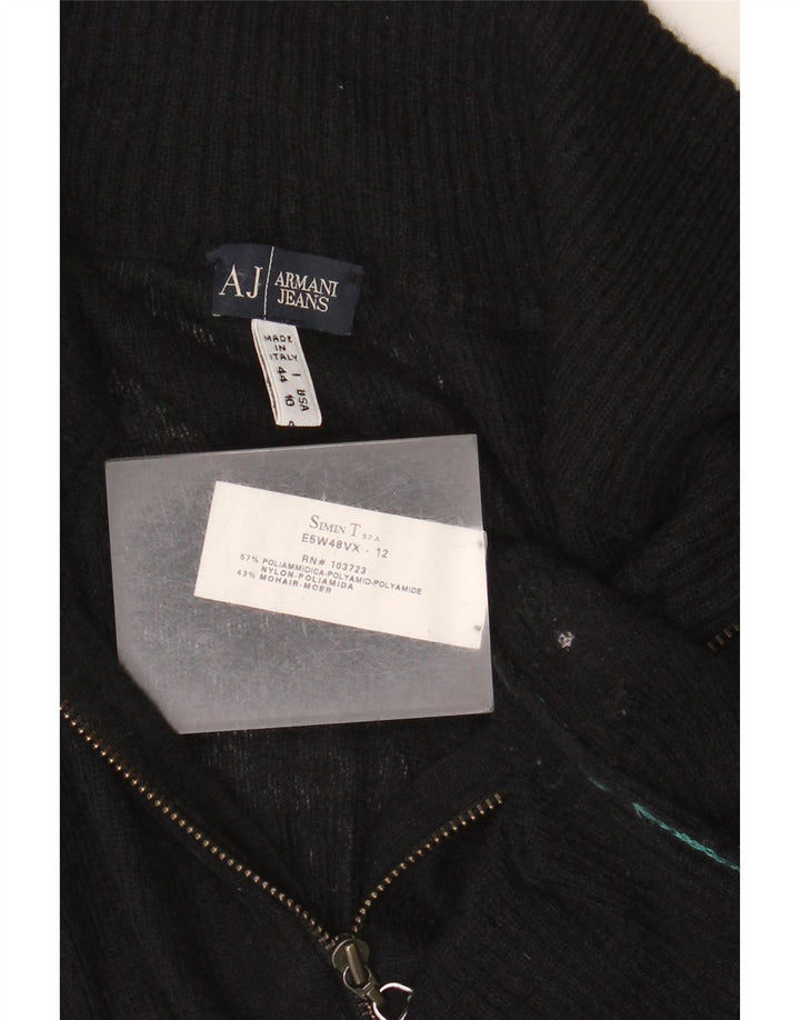 Armani Jeans ženski kardigan džemper IT 44 Srednji crni poliamid