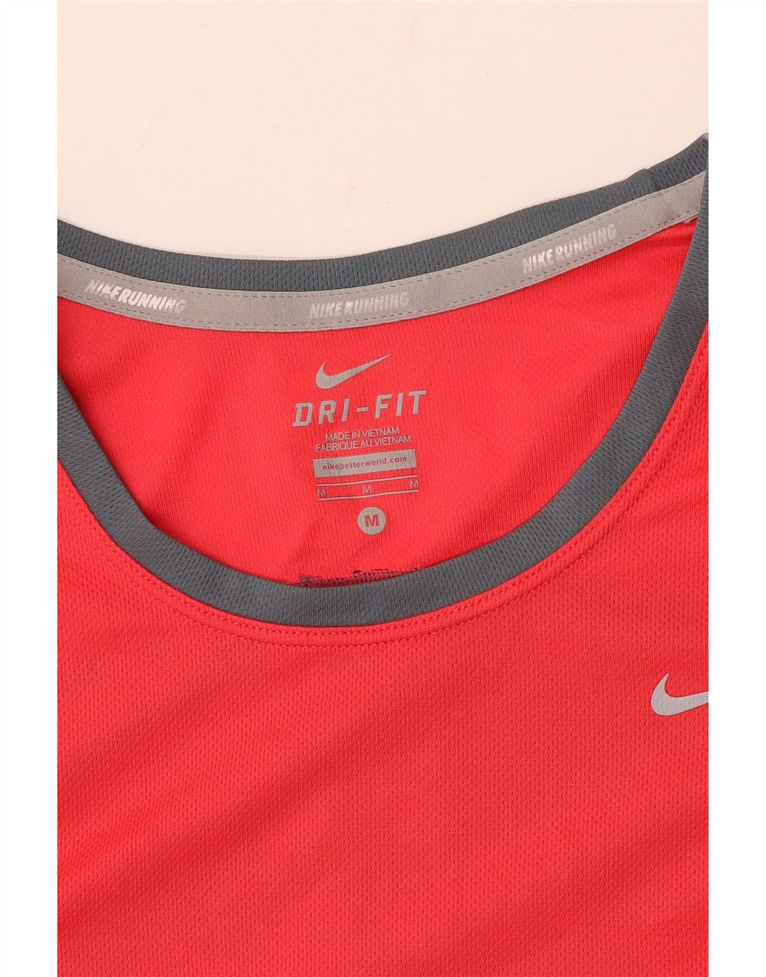 NIKE ženska majica kratkih rukava Dri Fit UK 12 srednje crvene boje