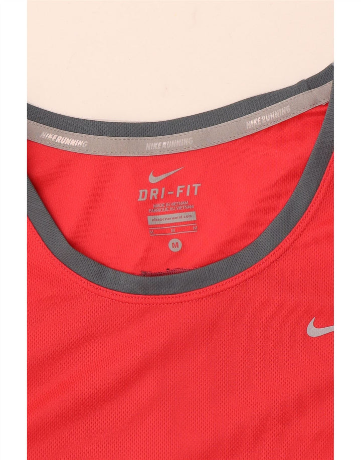 NIKE ženska majica kratkih rukava Dri Fit UK 12 srednje crvene boje