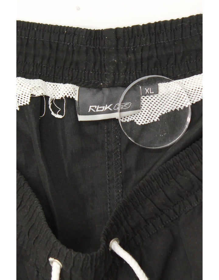 REEBOK Muške kratke sportske hlače s grafičkim motivima XL, crni poliester u boji