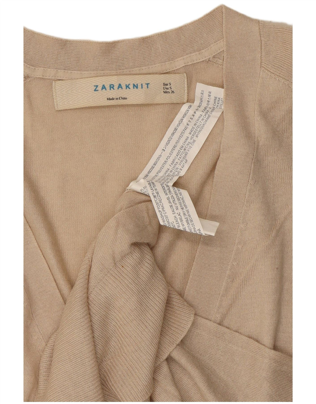 ZARA ženski kardigan pulover UK 10 Small Off White Viskoza