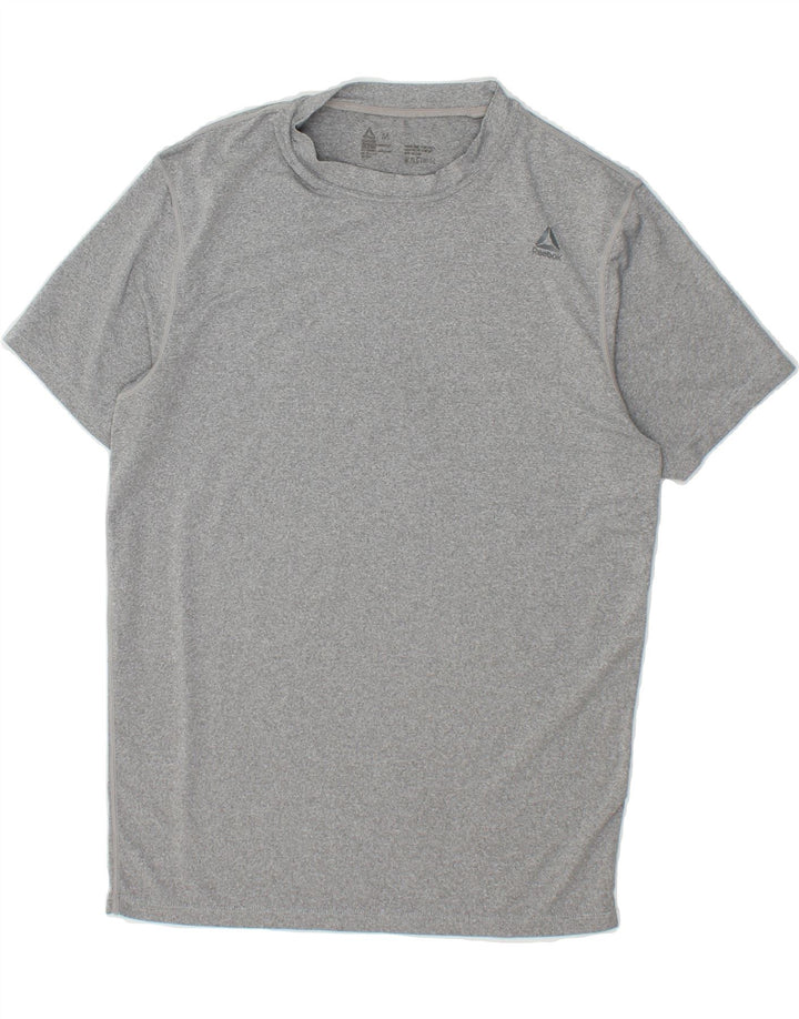 REEBOK Mens T-Shirt Top Medium Grey Polyester Vintage Reebok and Second-Hand Reebok from Messina Hembry 