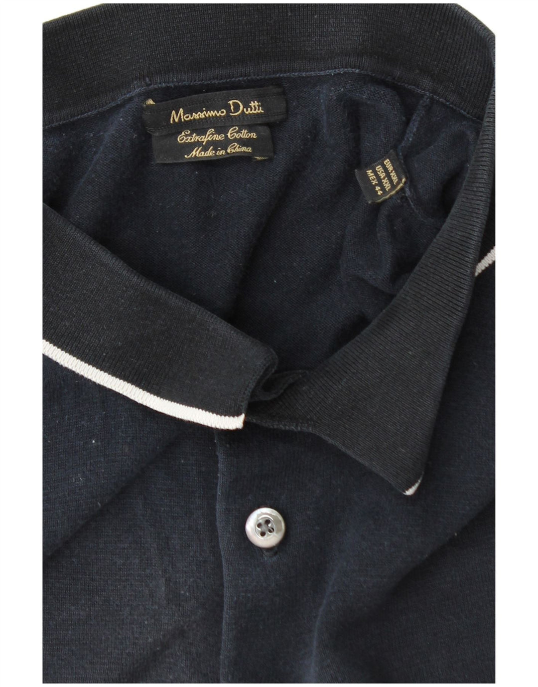 Massimo Dutti muška polo majica 2XL tamnoplavi pamuk