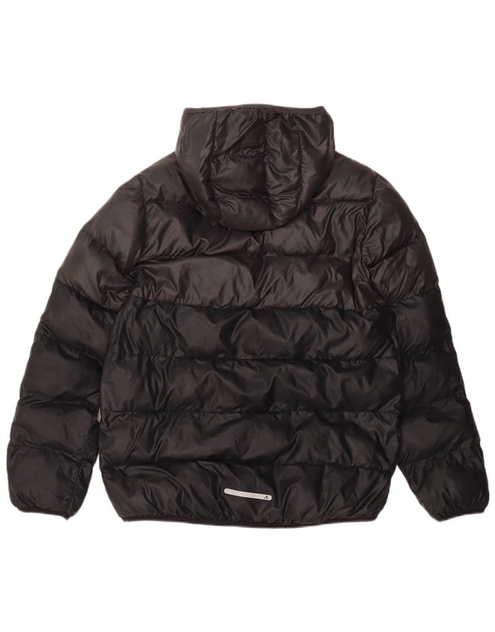 ADIDAS jakna s kapuljačom i podstavljenom podstavom za dječake 13-14 godina, crna poliesterska boja