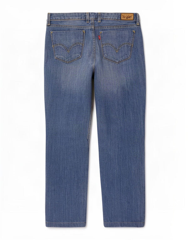 Levi's ženske 627 ravne traperice W34 L27 plavi pamuk