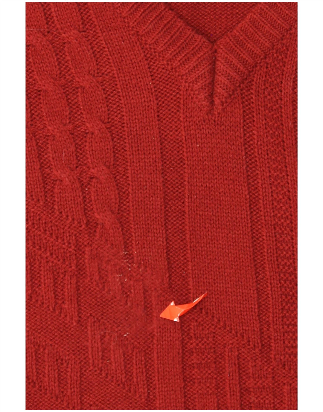 Jacques Lorant Muški džemper s V-izrezom UK 38/40 srednje crvena poliakril