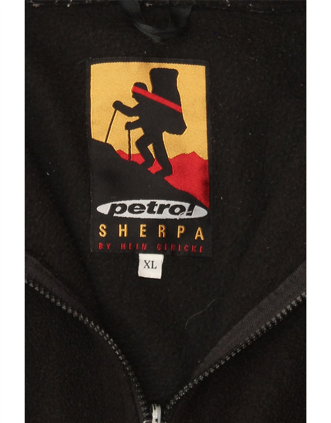HEIN GERICKE Mens Fleece Jacket UK 42 XL Black Polyester Vintage Hein Gericke and Second-Hand Hein Gericke from Messina Hembry 