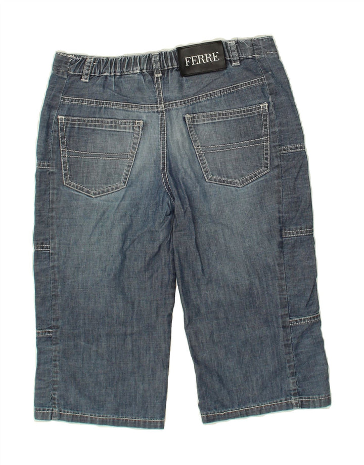 FERRE Boys Denim Shorts 7-8 Years W26  Blue Cotton Vintage Ferre and Second-Hand Ferre from Messina Hembry 