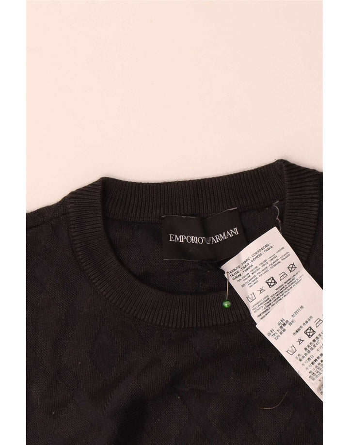 Emporio Armani muški džemper s okruglim izrezom srednje sive viskoze