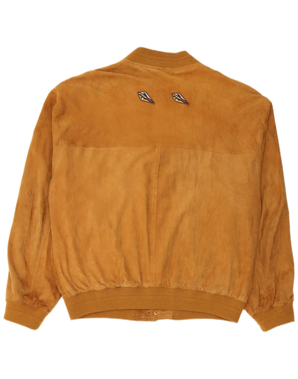 Vintage muška bomber jakna od brušene kože IT 58 4XL smeđa koža