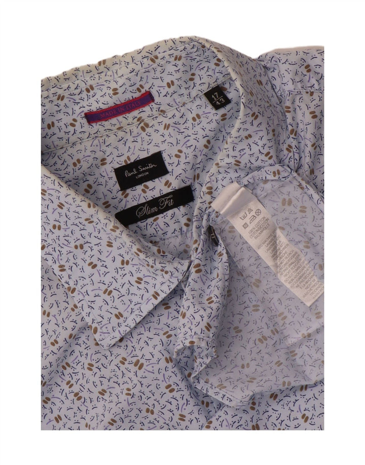 Paul Smith, muška uska košulja s apstraktnim uzorkom, veličina 43 17 srednje plava
