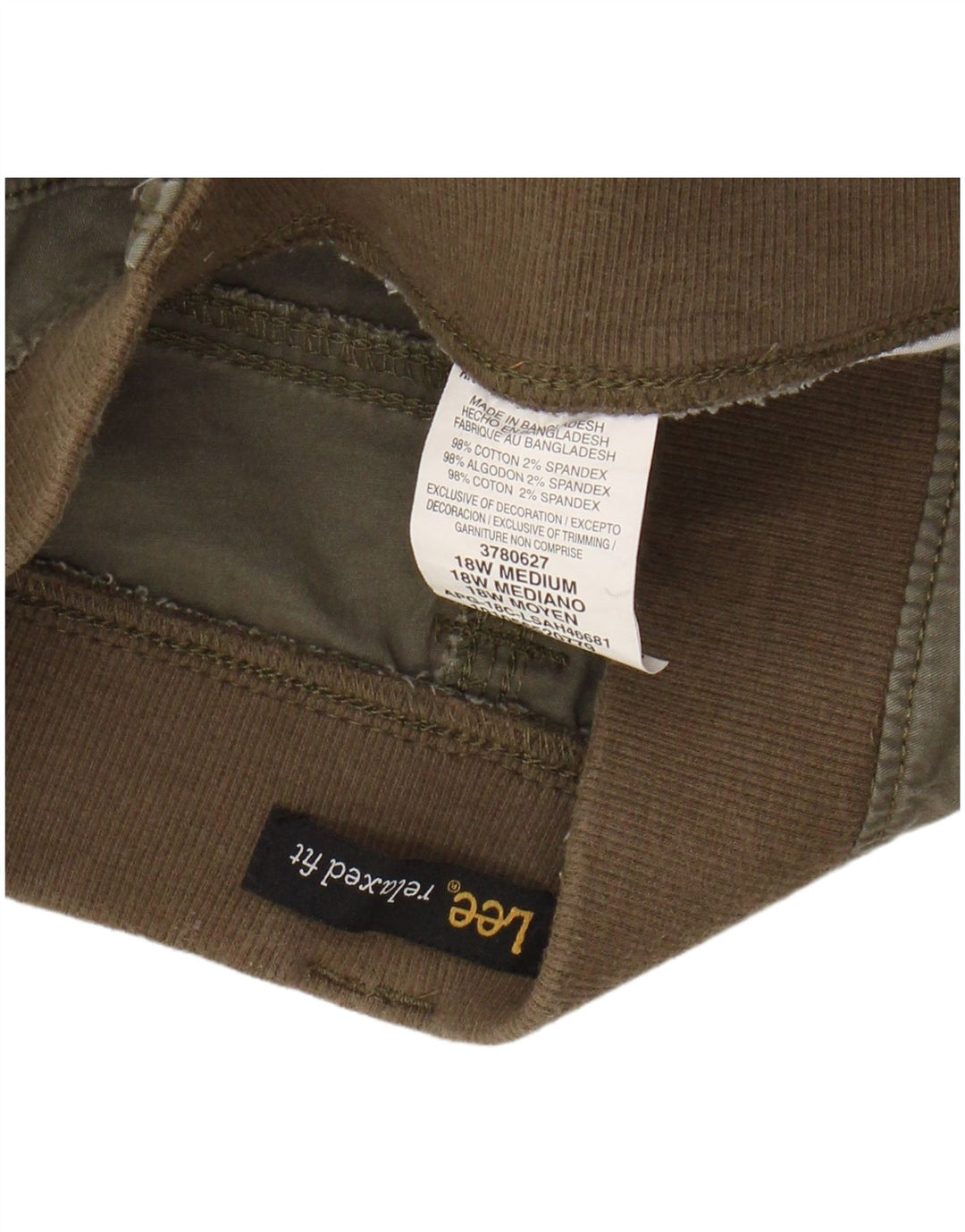 LEE Ženske kargo kratke hlače opuštenog kroja US 18 2XL W40 kaki pamuk