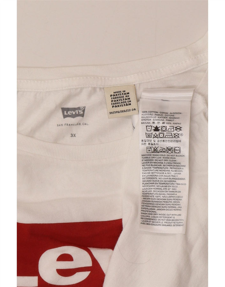 Levi's gornji dio majice kratkih rukava s grafičkim motivima 3XL bijeli pamuk