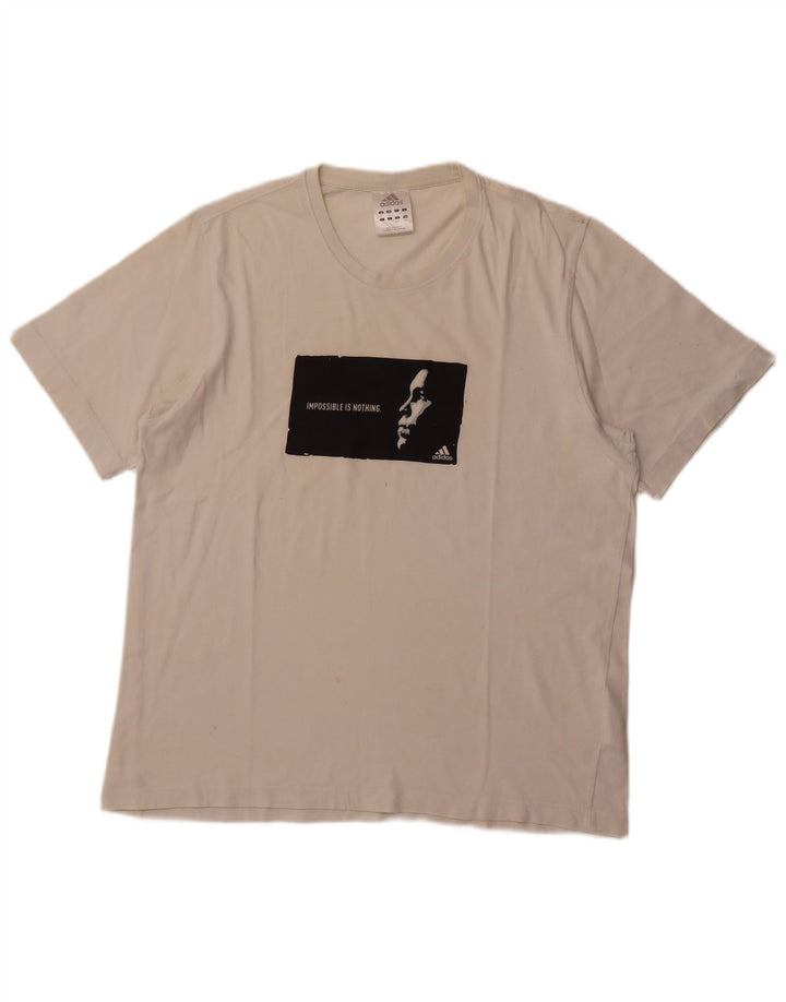 ADIDAS muška majica s grafičkim motivima, veliki bijeli pamuk