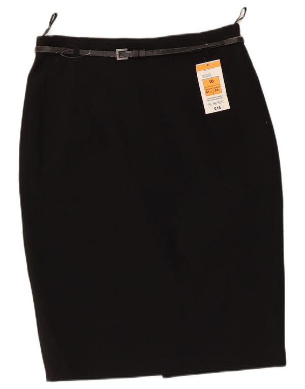 Marks & Spencer ženska pencil suknja UK 10 mala W28 crni poliester