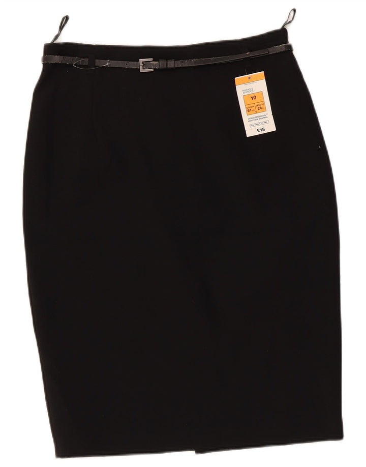 Marks & Spencer ženska pencil suknja UK 10 mala W28 crni poliester
