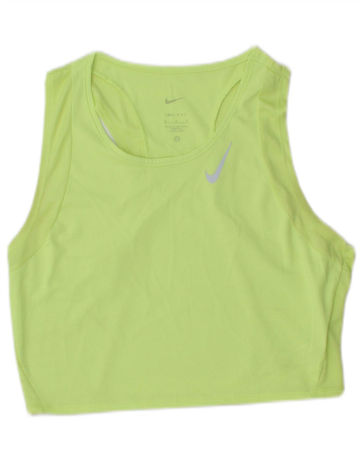 Nike Ženska Dri Fit Crop Vest Top UK 12 Medium Green
