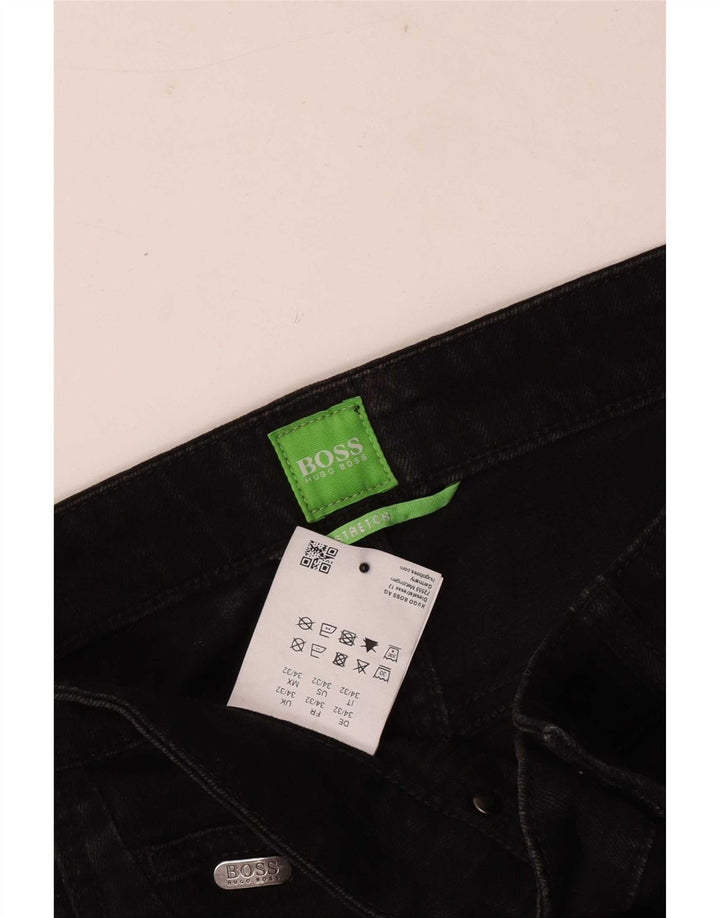 Hugo Boss muške uske traperice W34 L32 crni pamuk
