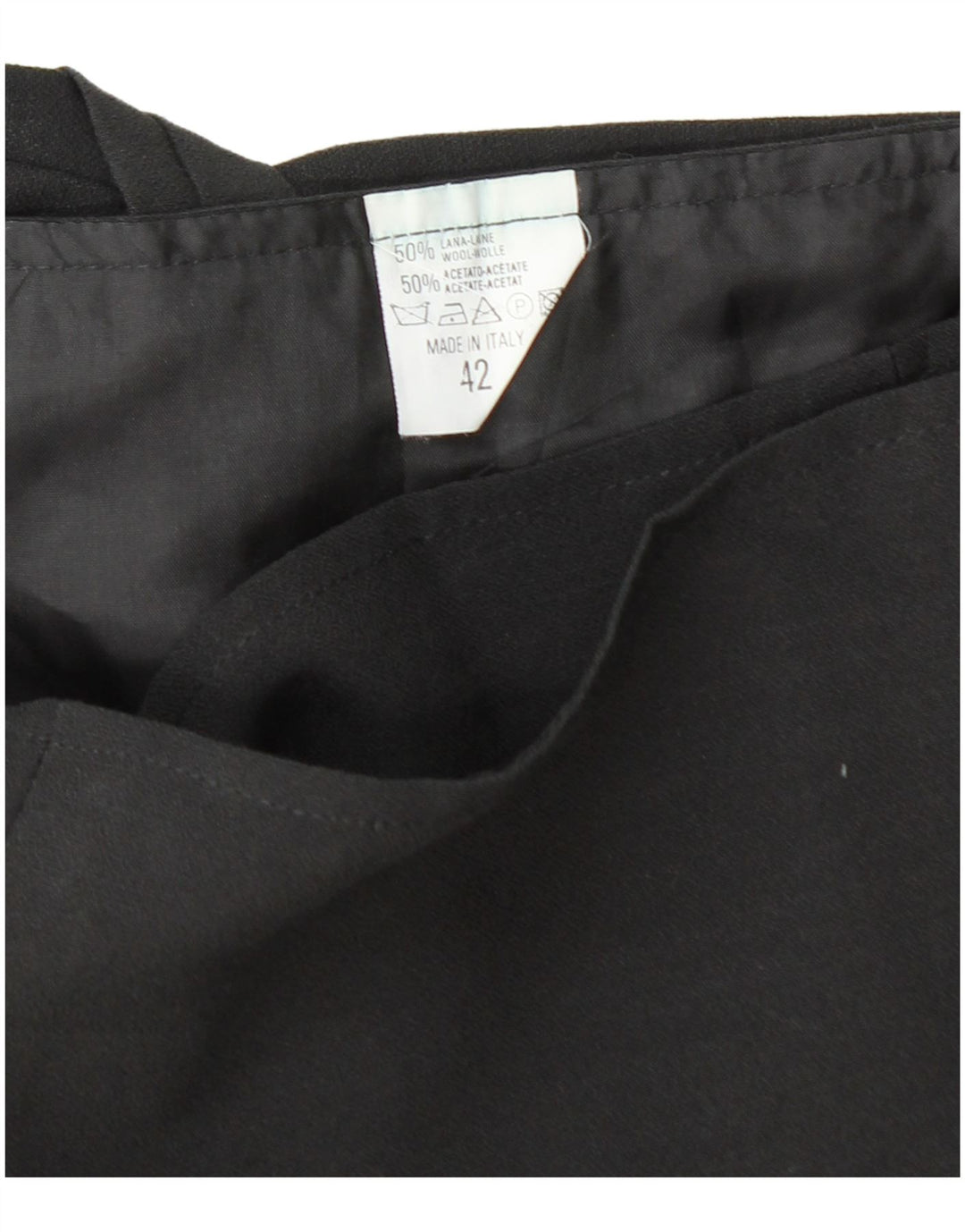 VINTAGE ženska mini suknja na omot IT 42 srednje W26 crna vuna